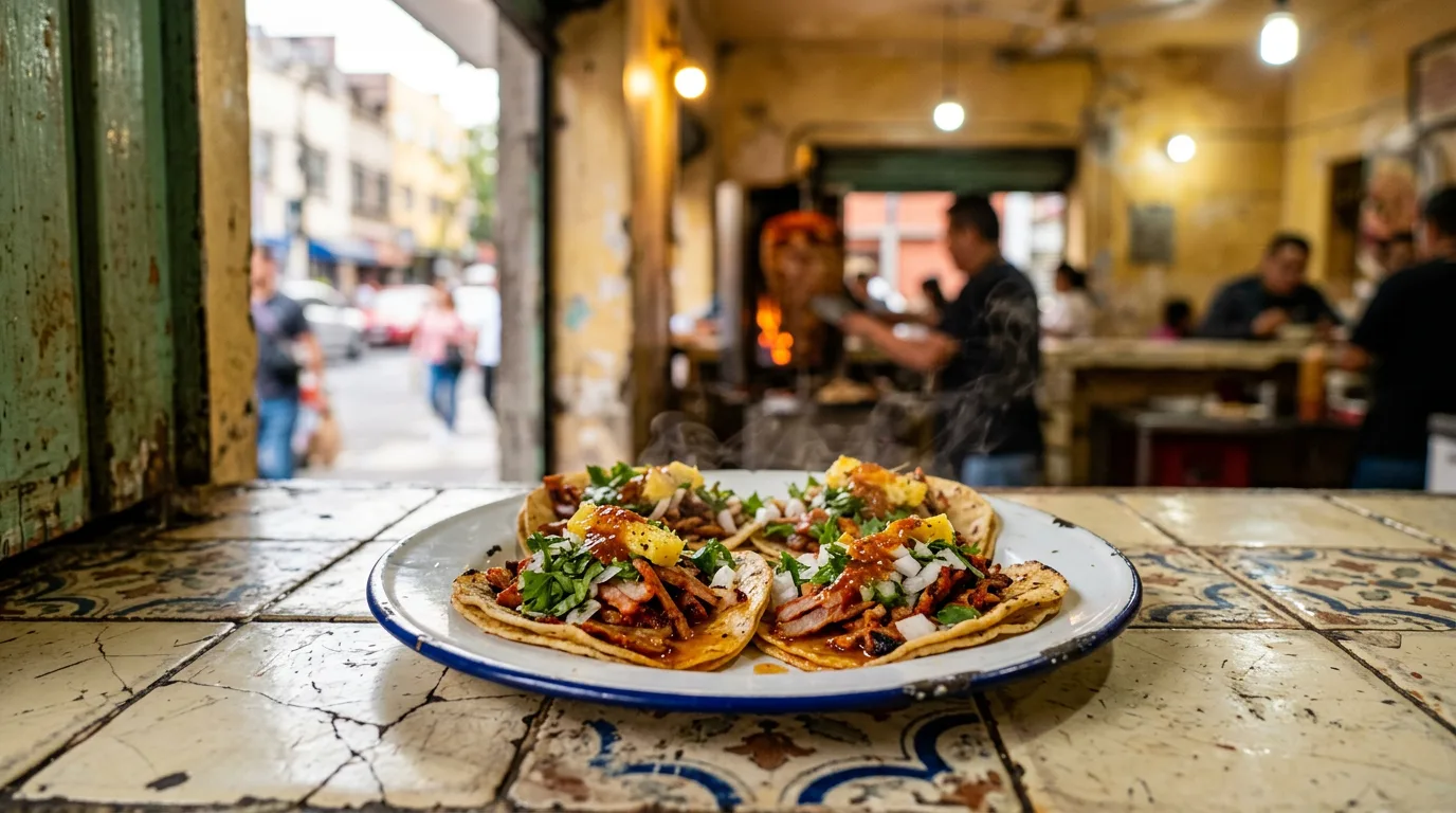 Platillo tradicional mexicano servido en un mercado local, parte de la experiencia del turismo gastronómico en México.
