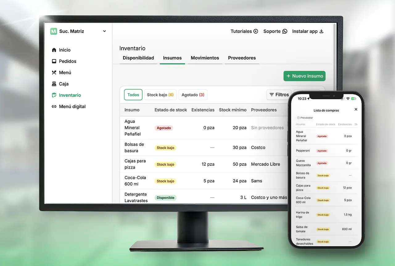 Sistema de inventarios para restaurantes
